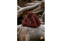 Round Bag / Skindpung stor rund - Brun