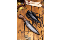 Ranger Knife med læderskede - Brown - 32 cm