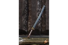 Katana Pro Sword Brown leather handle - 85 cm