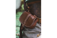Medieval Læder Pouch - Lille (Brun)