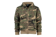 Camouflage Hoodie med lynlås - Alle størrelser