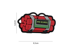 Patch 3D PVC Kind regards red