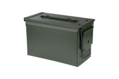 Ammunitionskasse med tryk "Cal. 50" (30x15x17 cm)